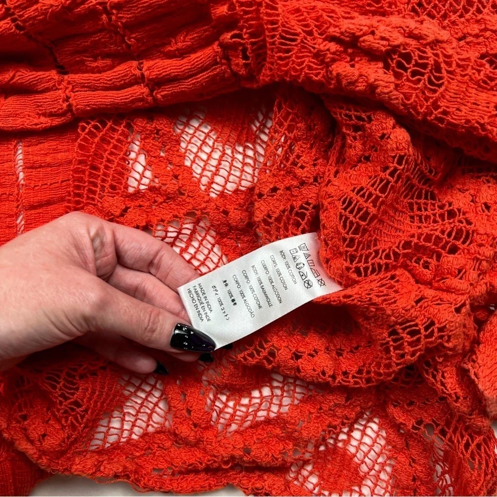 Free People Sunshine Crochet Kaftan